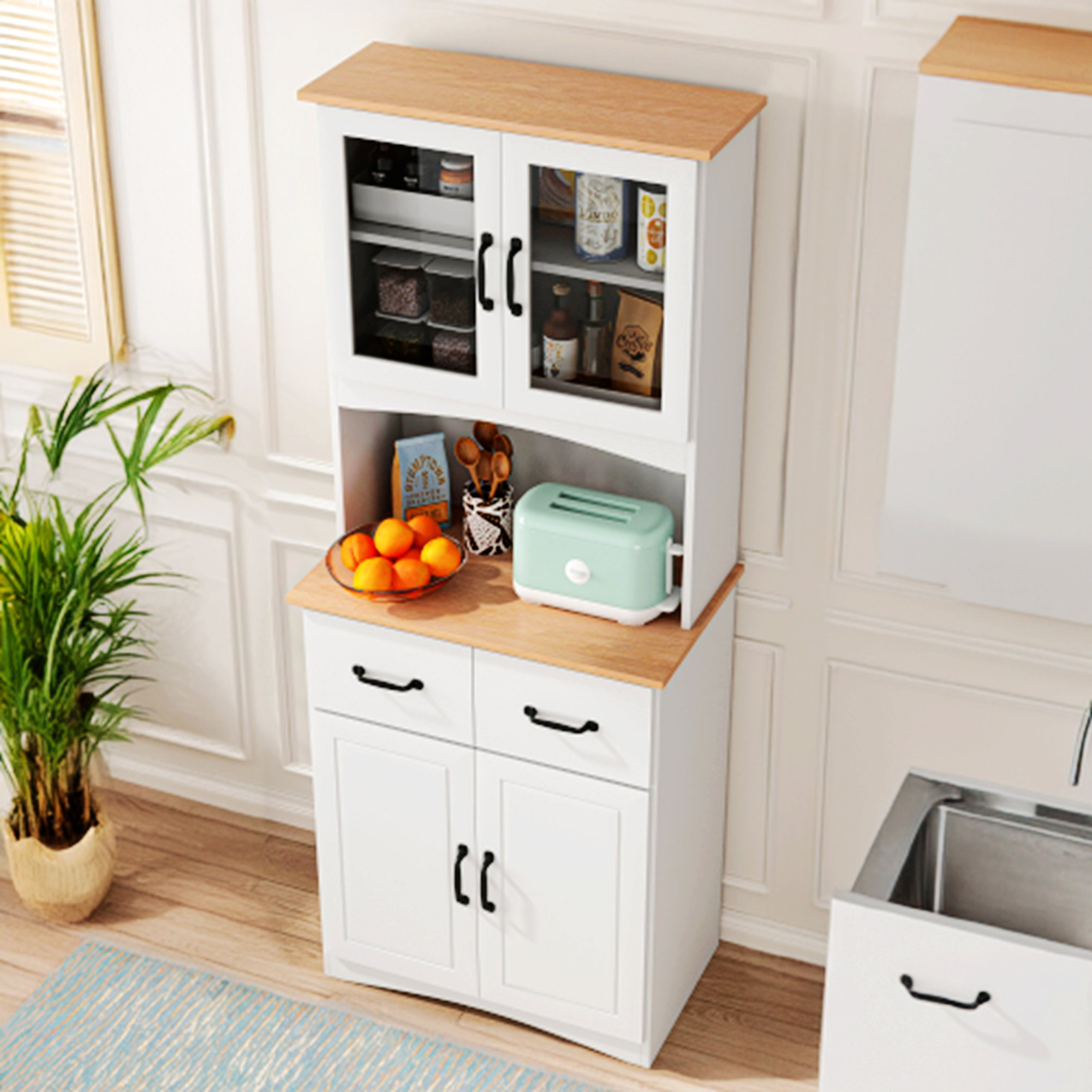 Red Barrel Studio® Maryonna 70" Kitchen Pantry Cabinet,Storage ...